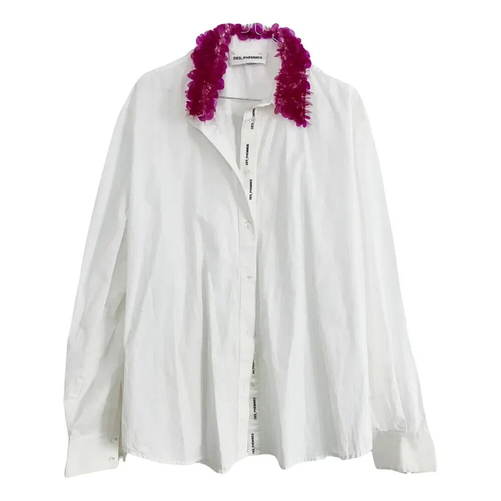Des Phemmes Embellished Button Down Shirt large/extra large NWOT sequin collar